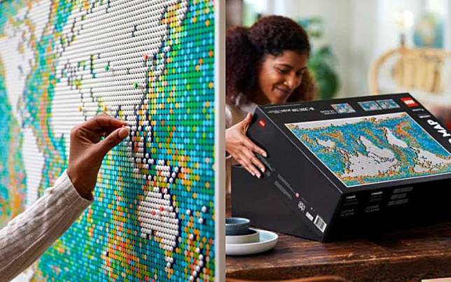史上最大樂高登場！LEGO Art「世界地圖」，上萬片零件等你來挑戰！