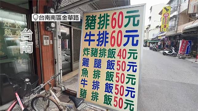 台南有家牛排館，不管是牛排還是豬排都只要60元。圖／台視新聞