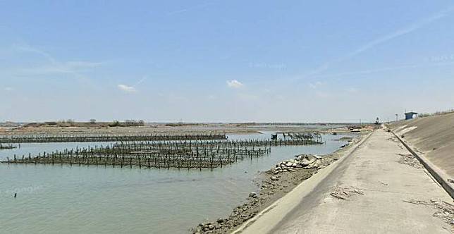水溪靶場位於鰲鼓溼地北側堤防。(翻攝Google Map)