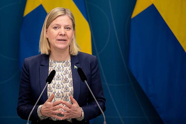瑞典總理安德森（Magdalena Andersson）承認敗選。（FB/@Magdalena Andersson)
