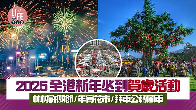 新年好去處2025｜全港新年必到賀歲活動 林村許願節/年宵花市/拜車公轉風車