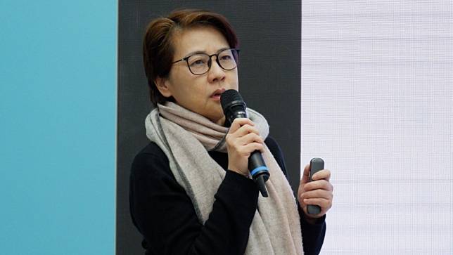 台灣民眾黨舉行「居住政策」記者會，不分區立委候選人黃珊珊出席。陳祖傑攝