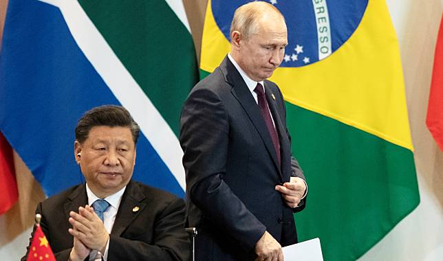 中國國家主席習近平（左）和俄羅斯總統普丁（Vladimir Putin）。   圖：達志影像 ／ 美聯社（資料照）