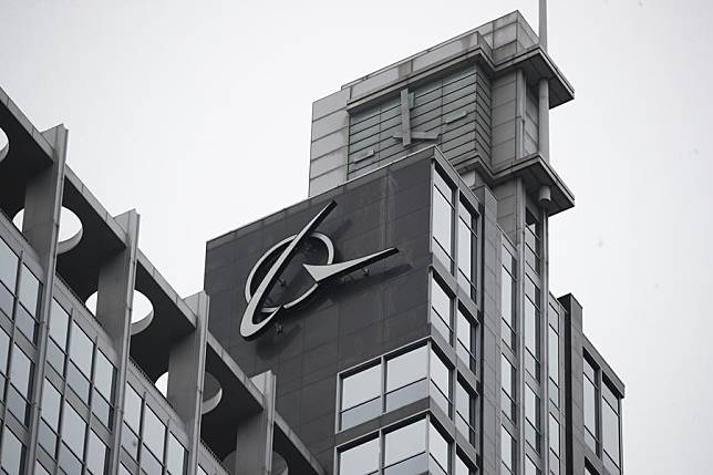 Photo taken on March 13, 2019, shows the Boeing logo at its headquarters in downtown Chicago, the United States. (Xinhua/Joel Lerner)