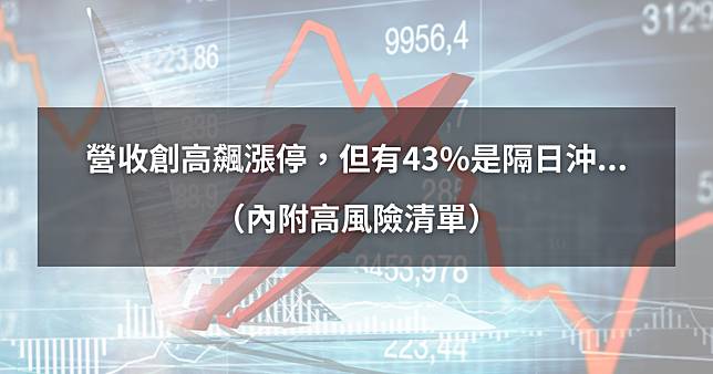 【02/07最新】營收創高飆漲停，但有43%是隔日沖...（內附高風險清單）