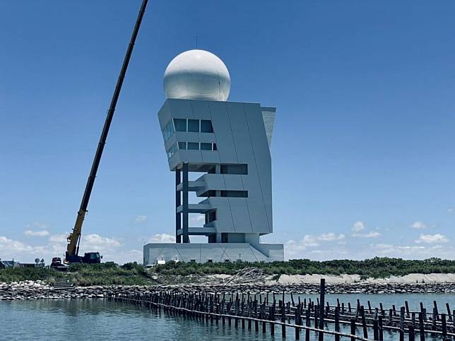 新七股雷達氣象站已完成，預計十一月十八日啟用。（記者盧萍珊攝）