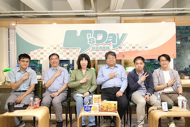 Y’s Day「週三青年日」，12日以「題在憲法，我就點到這！國會擴權下的府院會僵局如何解？」為題與青年朋友座談。圖左起:陳方隅 陳俐甫 江雅綺 賴中強 范耕維 董思齊。(台灣智庫提供)