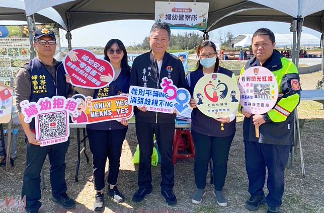 （有影片）／縣警局北港分局參與植樹節活動　宣導防詐與交通安全守護民眾平安
