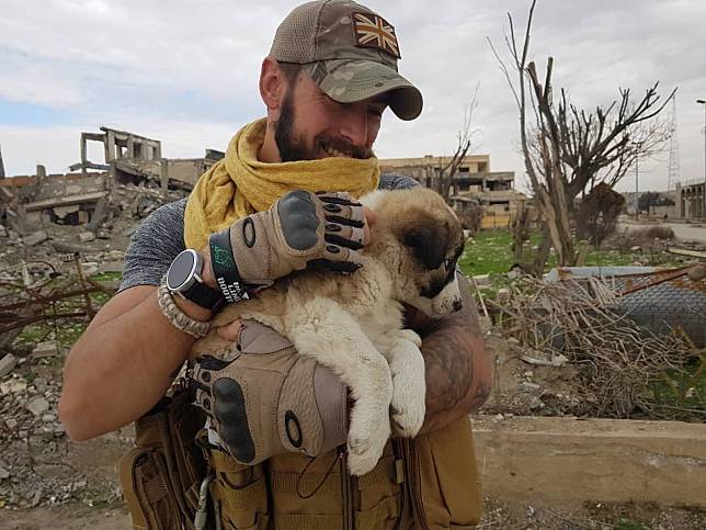 士兵為保護敘利亞戰地小狗　想盡辦法將牠跨海帶回家！