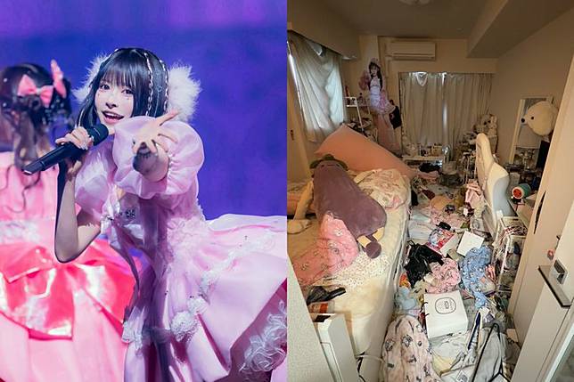 日本女偶像小此木流花的房間亂到嚇壞網友。翻攝X@ruka_jams、翻攝IG@okonomi_ruka