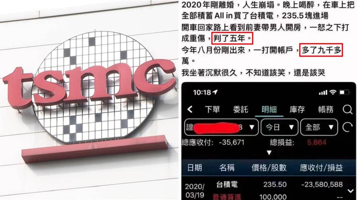 男入獄前All in台積電！今成「億萬富翁」獲利數字曝| 民視新聞網| LINE TODAY