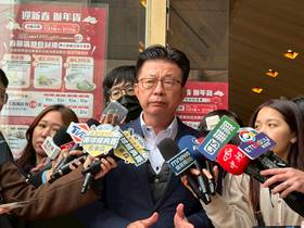 民進黨立委郭國文出席民進黨中執會前受訪。楊亞璇攝