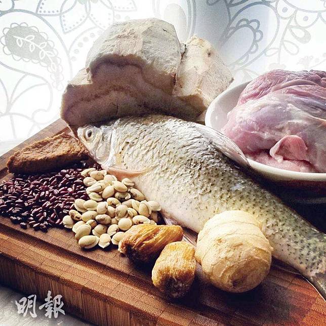 粉葛扁豆鯪魚湯材料（圖片由Bonnie Li提供）