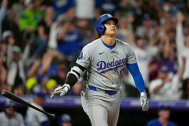大谷翔平寫下50轟50盜歷史紀錄。（達志影像資料照）