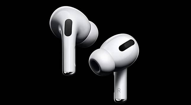 蘋果最新款的無線降噪耳機AirPods Pro，台灣有望於11月底12月初開賣。售價為7,990元。(圖／翻攝自蘋果官網)