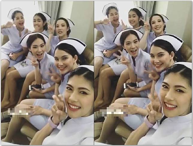 ▲泰國清邁當地一家醫院的女護理師們超高顏值引發熱議。（圖／翻攝自臉書）