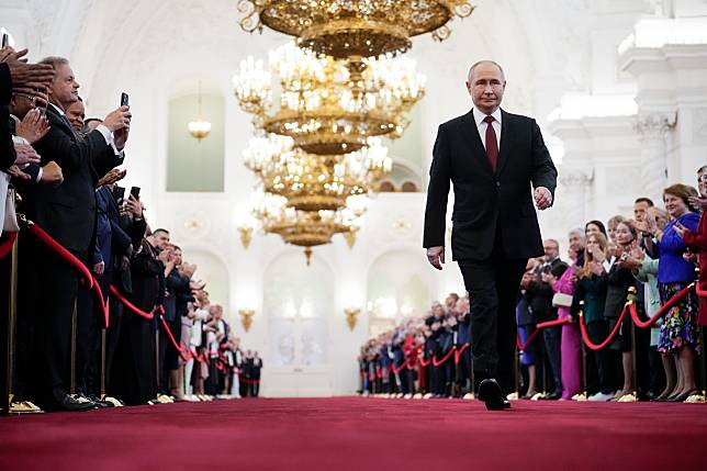 7日，普丁正式就任俄羅斯聯邦第八屆總統。（圖／美聯社）