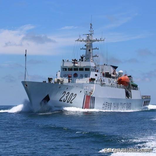 中國海警局「2302艦」16日釣魚台巡航，日海保指闖入日本領海。   圖：翻攝陸網/珠海航展獨立觀察員