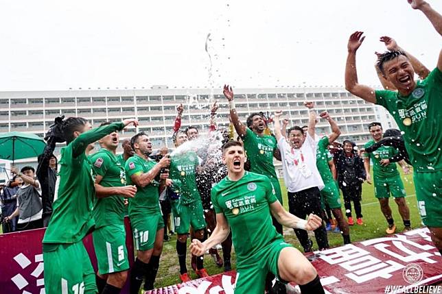 Tai Po celebrate winning the Hong Kong Premier League. Photo: Facebook