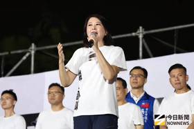 國民黨立委王鴻薇出席725凱道「不同意罷免」選前之夜。（圖／記者朱永強攝，2025.07.25）