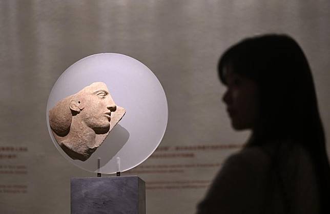 A woman visits an exhibition titled &ldquo;The Countless Aspects of Beauty in Ancient Art&rdquo; at the National Museum of China in Beijing, capital of China, Nov. 5, 2024. (Xinhua/Jin Liangkuai)