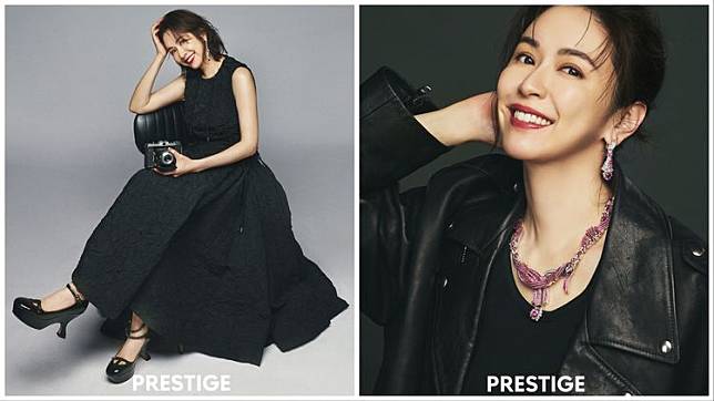 蔡依珊拍攝《PRESTIGE TAIWAN》4月封面，穿上BOTTEGA VENETA、GUCCI等品牌服飾，當起「暗黑甜心」。《PRESTIGE TAIWAN》提供