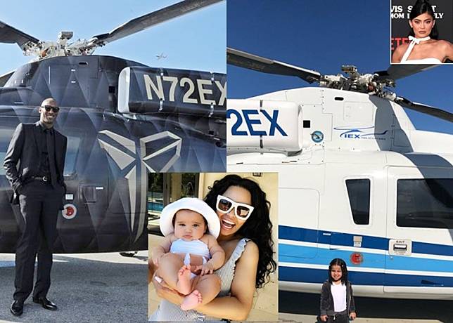 Blac（小圖）批評Kylie用高比遇難同型號直升機載女兒。