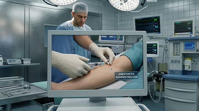 腸胃鏡所採用的全身麻醉與手術室不同，是以靜脈注射方式施打，風險實際上高於檢查本身。（示意圖／AI生成圖）