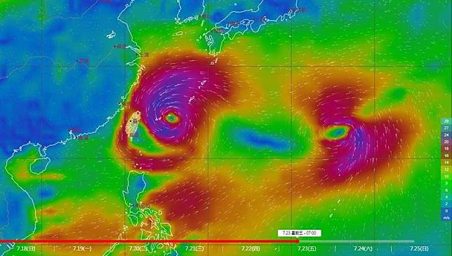 中央氣象局今(17日)指出，台灣東方太平洋海面熱帶性低氣壓持續增強中，下週二至下週四(20日至22日)受其外圍環流影響，北台灣轉為有雨天氣。(圖取自中央氣象局)