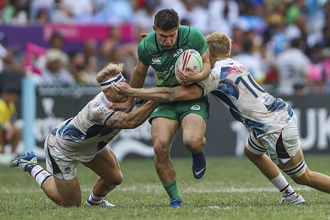 Hong Kong in action in last year’s Hong Kong Sevens. Photo: Winson Wong