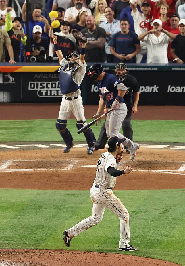 大谷翔平在2023WBC經典賽決賽最後一局對決至尊隊友Mike Trout，漫畫般的劇情真實上演。（圖片來源 LINE TODAY：AP/達志影像）