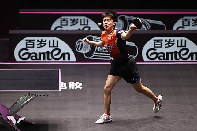 林昀儒挺進WTT法蘭克福冠軍賽8強。（取自World Table Tennis）