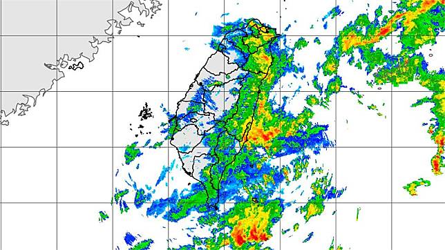 北部、東部雨勢逐漸擴大，北北基宣布明日正常上班上課。圖／翻攝自氣象署