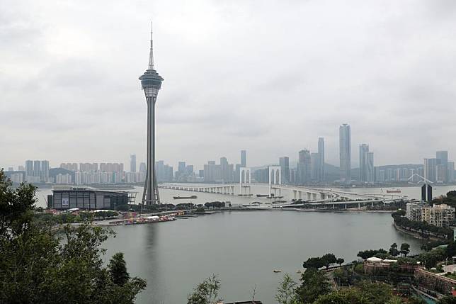 This photo taken on Nov. 21, 2024, shows the Macau Tower in Macao, South China. (Xinhua/Wang Yiliang)