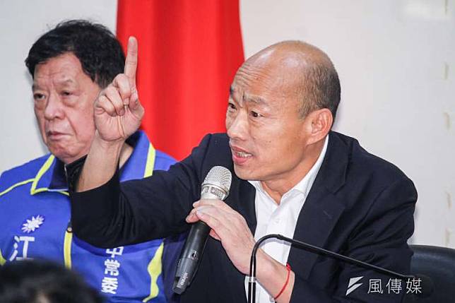 親民黨前文宣部副主任吳崑玉指出，韓國瑜（見圖）陣營接下來以什麼態度面對選戰，就看是否舉辦大型造勢。（資料照，蔡親傑攝）