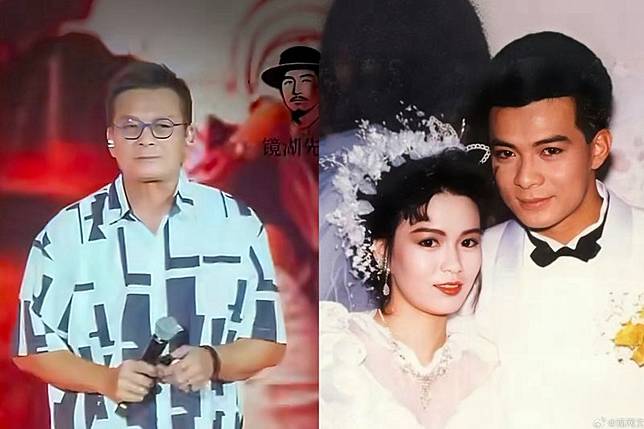 黃日華罕見公開提起亡妻，在舞台難過得哽咽失聲。翻攝左圖翻攝非常講感覺微博、右圖華日華微博