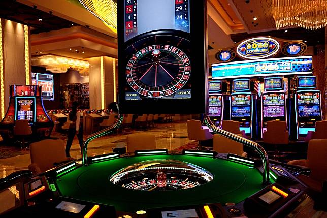 FILE PHOTO: Gaming machines are seen at the casino of MGM Cotai in Macau