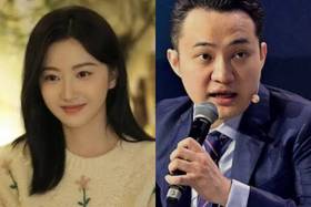 「幣圈富豪」孫宇晨(右)公開與中國女星景甜相關的交往內幕。(本報合成圖，翻攝自微博／X)