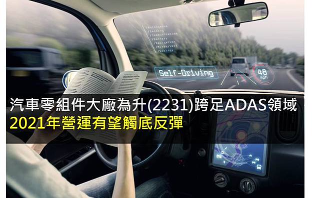 汽車零組件大廠為升(2231)跨足ADAS領域，2021年營運有望觸底反彈