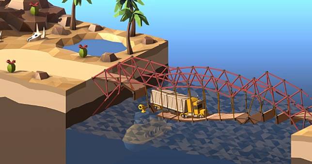 Steam造橋大師《Poly Bridge 2》發售中，再讓卡車飛一會兒🚐