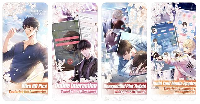 The dating simulation game Love and Producer lures Chinese young females with romantic storylines and intriguing character settings. Source: screenshot from App Store.