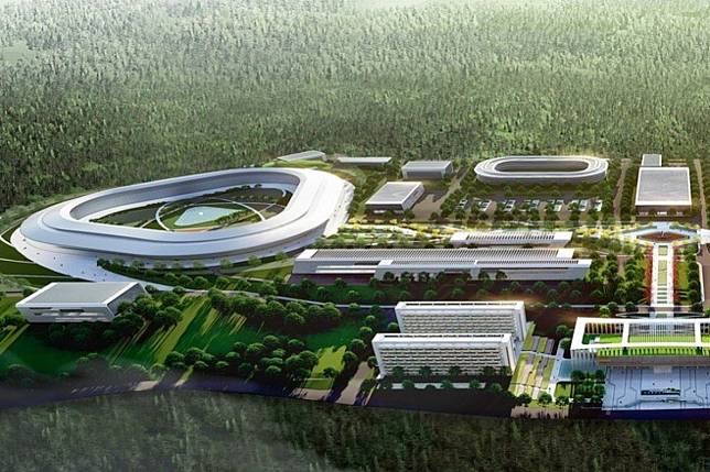 An artist’s impression of the proposed electron-ion collider facility in Huizhou. Photo: Institute of Modern Physics, Chinese Academy of Sciences