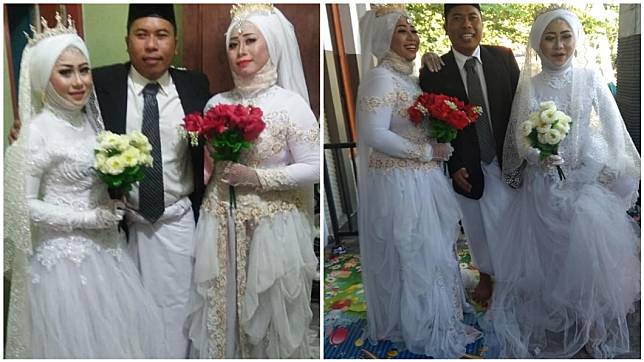 印尼一名人妻超大方，不但陪丈夫迎娶小老婆，還說這樣子超幸福。(圖／翻攝自臉書)