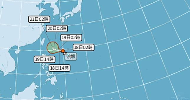 「浣熊」颱風凌晨生成　明起6天北東轉有雨