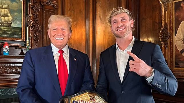 圖為美國總統川普與知名網紅羅根保羅（Logan Paul）的合照。 Photo: loganpaul IG