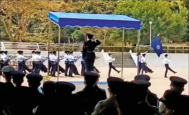 香港五大紀律部隊將於下月十五日第六度迎來中國全民國家安全教育日期間，首次表演中式步操。。(取自網路)