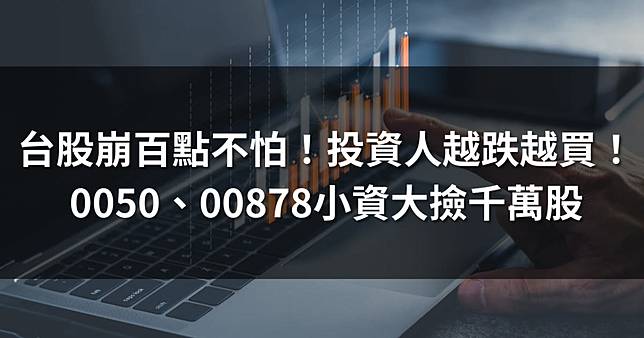 台股大跌沒在怕！0050、00878小資族大撿破千萬股