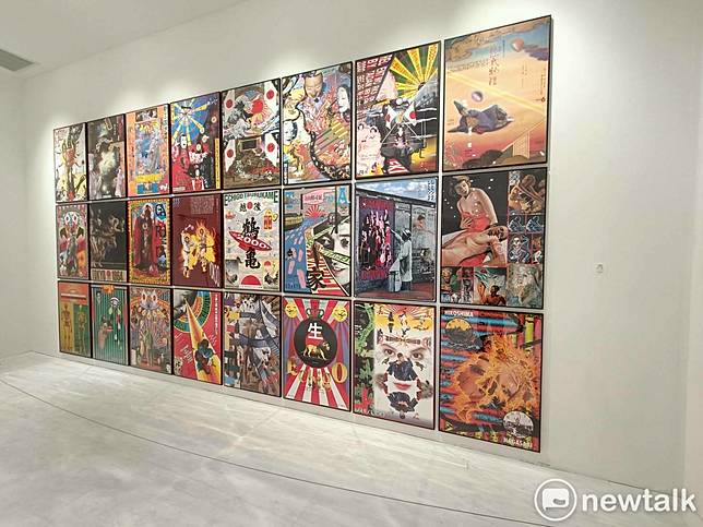 現場展示朝和時代的海報。   圖：唐復年/攝
