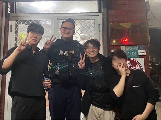 三名韓國籍旅客險些流落街頭，警方獲報立即協調轄區旅宿安置三人。(讀者提供)