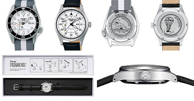 Seiko可愛大變身！經典「5 Sports」腕錶55周年推《史努比》聯名2款，台灣限量多少只、價格多少「看這篇」！